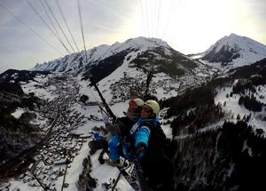 6. Vol ski parapente sensation